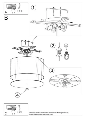 Stropní svítidlo Otto 50 bílá moderní kulatá do obýváku, ložnice nebo kuchyně
