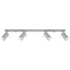 Stropní svítidlo RING 4L šedé moderní loftové kovové do obýváku, kuchyně a ložnice