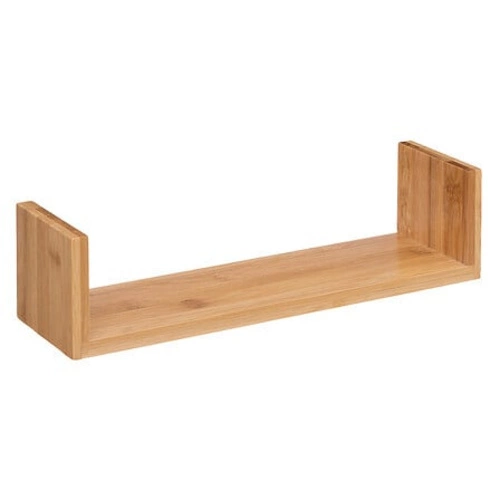 Sada 3 nástěnných polic Fixy bambusové dřevěné police na knihy a dekorace do obývacího pokoje 5five