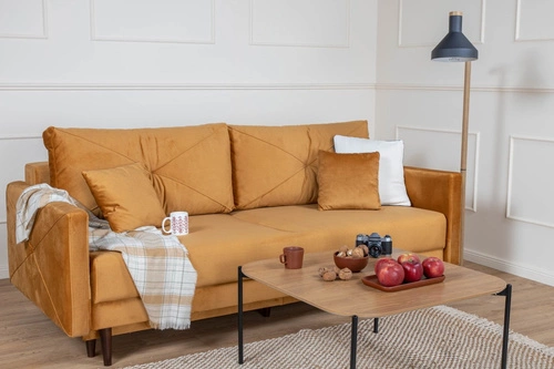 Rozkládací pohovka Saxo dvoumístná s úložným prostorem a funkcí spaní grafitová moderní do obýváku