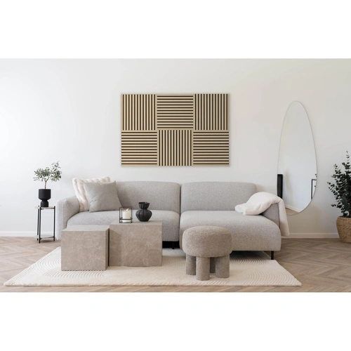 3D akustický nástěnný panel House Nordic přírodní 52x52 dekorace do obýváku