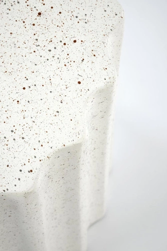 Kulatý bílý konferenční stolek Raffa malý moderní do obýváku Intesi