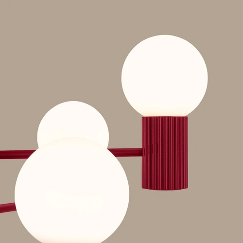 Moderní lustr HALO 6 vínový stropní svítidlo do obýváku a jídelny 64 cm