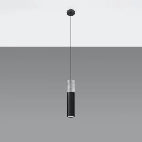 Závěsné svítidlo Borgio černé moderní jedno nad kuchyňský ostrůvek nebo do obýváku 105 cm