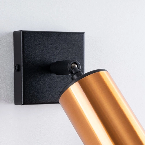 Nástěnné svítidlo WINX černé měď moderní nastavitelné kovové do ložnice a obýváku SOLLUX