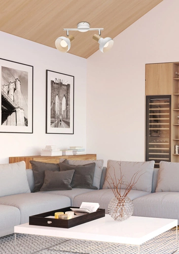 Stropní svítidlo Puerto bílá nastavitelná 2bodová do obýváku a ložnice CANDELLUX