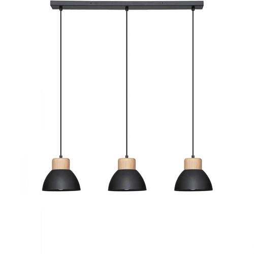 Visící lampa Desy černá / přírodní
