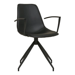 Židle Monaco Arm swivel černá PU/černá