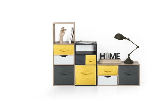 Knihovna se 3 policemi Kali bílá