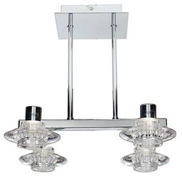 L&h rastek bodová závěsná lampa 4x40W G9 chrom