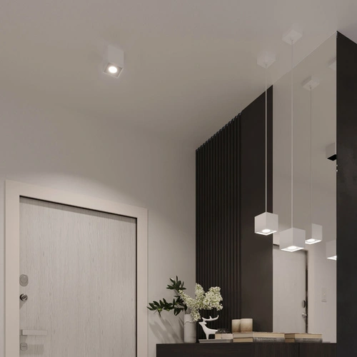 Nástěnné svítidlo Quad bílá moderní hliníková do obýváku a ložnice Sollux Lighting