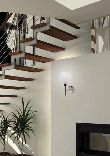 Nástěnné svítidlo Raul moderní bílé skleněné s nastavitelným ramenem do ložnice a obýváku CANDELLUX