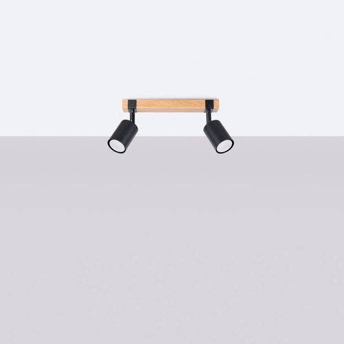 Stropní svítidlo FAGER 2 černé skandinávské nastavitelné do obývacího pokoje a ložnice LED GU10