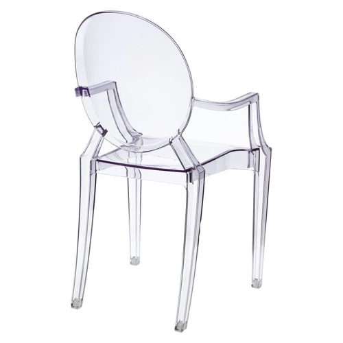 Jídelní židle Royal průhledná inspirovaná Louis Ghost stohovatelná moderní