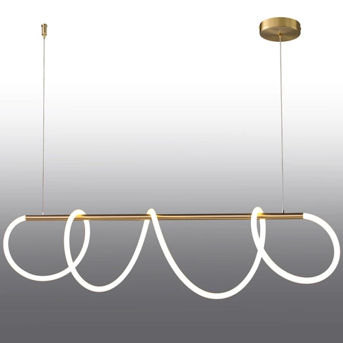 Závěsné LED svítidlo FANTASIA zlaté 120 cm moderní do obýváku a nad stůl