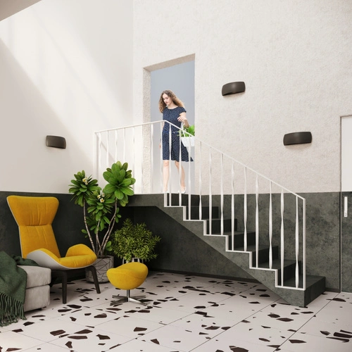 Nástěnné svítidlo Pontius černé moderní keramické do obýváku a ložnice Sollux Lighting