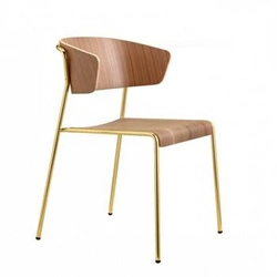 Jídelní židle Lisa Wood SCAB Design retro zlatý ořech moderní dřevěné křeslo