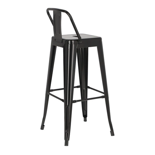 Židle barová Paris Back short 75cm black insp. Tolix Výprodej