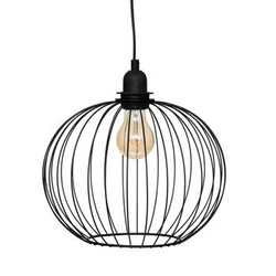 Moderní závěsné svítidlo Victa černé Atmosphera do obýváku a kuchyně kovové 28 cm