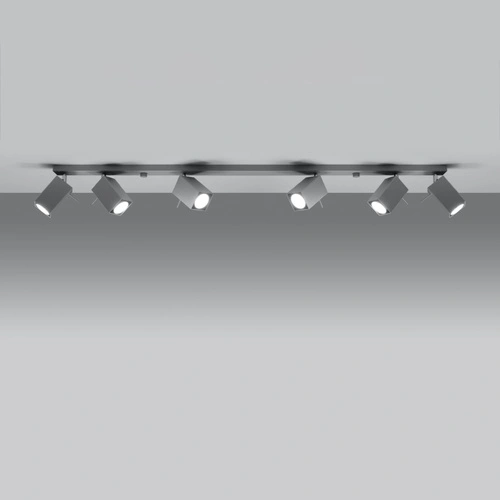 Stropní svítidlo MERIDA 6L šedé moderní kovové do obýváku kuchyně a jídelny SOLLUX