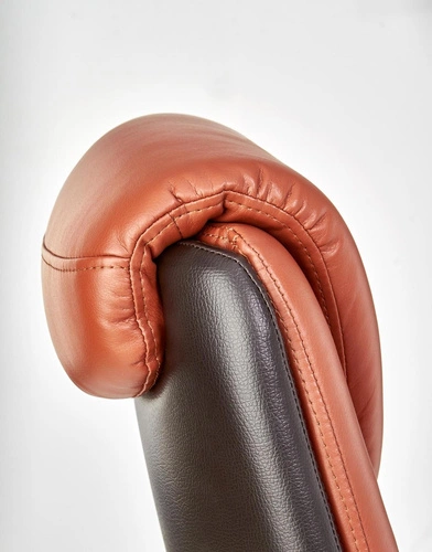 Ergonomická kancelářská židle Cavallo hnědá kožená otočná s područkami