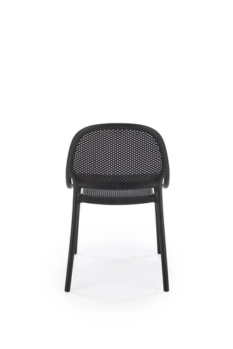 Černá moderní jídelní židle Lynette do kuchyně, stohovatelná, polypropylen