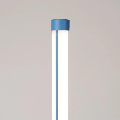 TRANG moderní LED stojací lampa do obývacího pokoje světle modrá 150 cm
