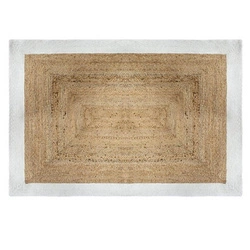 Boho koberec Maguire 170x120 přírodní/bílý z juty a bavlny do obýváku snadno čistitelný Atmosphera