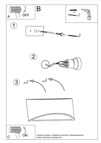 Nástěnné svítidlo VIXEN Sollux bílá keramika moderní do obýváku a ložnice 31,5 cm