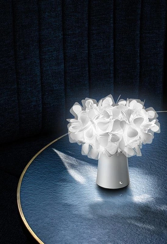 Stolní lampa Clizia kouřová