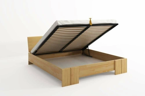 Postel z masivní borovice Vestre Maxi 120x220 s úložným prostorem do ložnice na míru