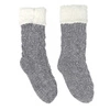 Hřejivé domácí ponožky Chenille Intesi šedé unisex na zimu velikost 36-41
