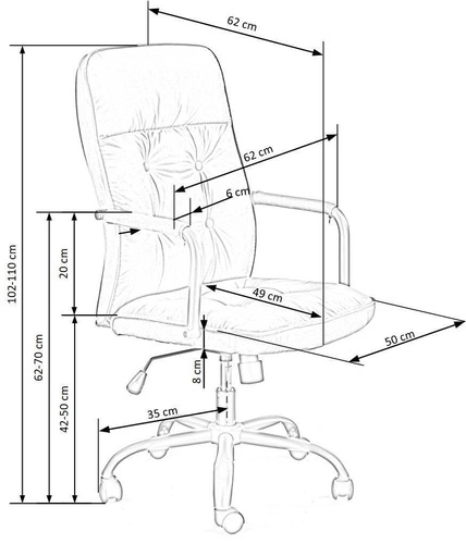 Ergonomická kancelářská židle Lincoln šedá Intesi moderní otočná s područkami do kanceláře