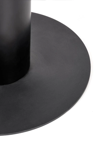 Rozkládací kulatý jídelní stůl Tiano černý mramor moderní do jídelny a obýváku 120-160 cm