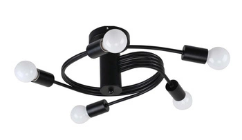 Stropní svítidlo Filetta černé 5x40W E27