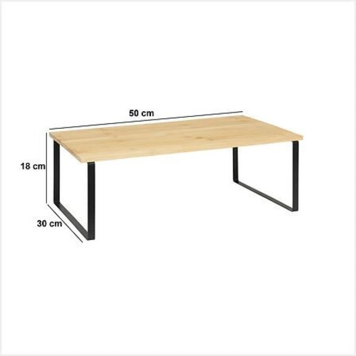 Ordera kuchyňská police dřevěná a kovová 50x30 cm černá skandinávská stojací 5five