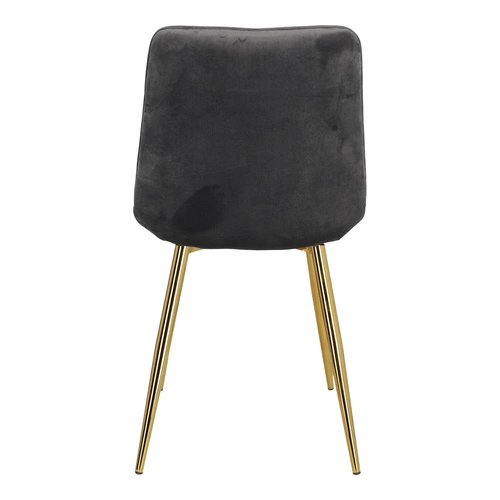 Jídelní židle Pilo šedá sametová čalouněná glamour se zlatými nohami Intesi