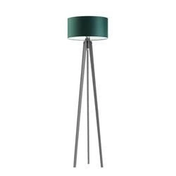 Stojací lampa trojnožka MIAMI glamour se zeleným stínidlem dřevěná do obýváku na míru
