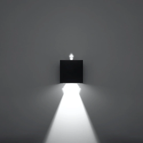 Nástěnné LED svítidlo Luca černé moderní hliníkové IP54 do obýváku i na ven