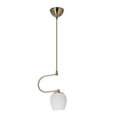 Závěsné svítidlo Serano patina 1x60W E27 difuzor bílý