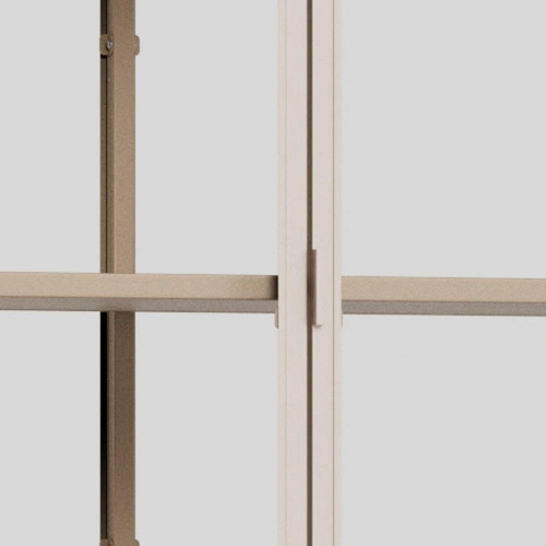 Vitrína Seaford šedá kovová loftová do obýváku na alkohol 77 cm