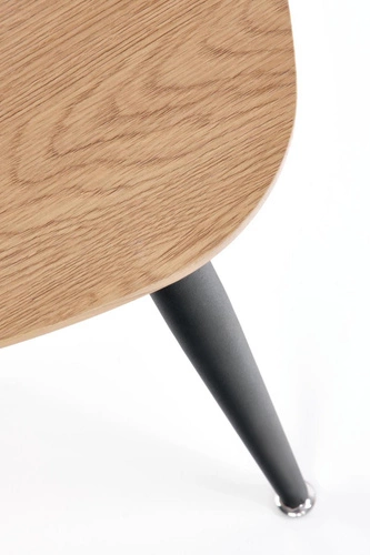 Sada 2 oválných konferenčních stolků Minessa loft dub a černý kov do obývacího pokoje Intesi