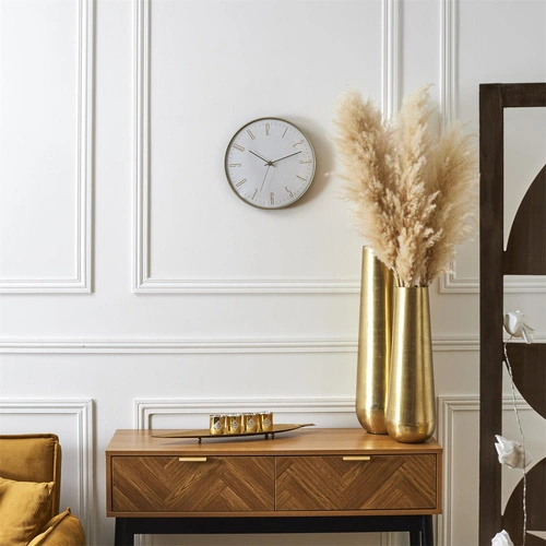 Nástěnné hodiny Luce bílá/zlatá