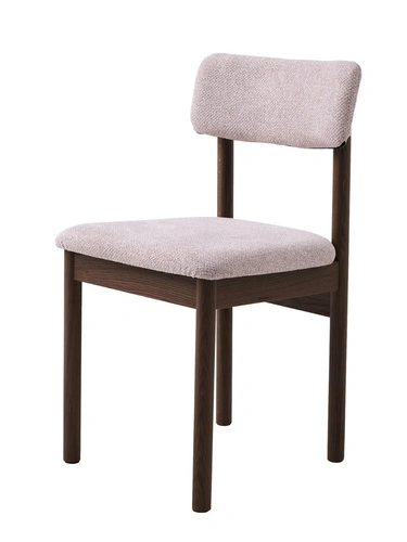 Jídelní židle Canora čalouněná v pískové barvě na dubových nohách