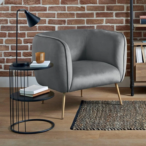 Noční lampička Linn 45,5 cm černá moderní stolní lampa do ložnice a na psací stůl Atmosphera