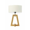 Noční lampička Clio moderní dřevěná s ecru stínidlem do ložnice nebo obýváku personalizovaná