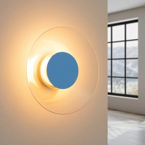 Nástěnné LED svítidlo ASTRO světle modré moderní do obývacího pokoje