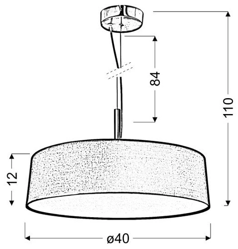 Závěsná lampa Blum 3x60W E27 stříbrná šedá