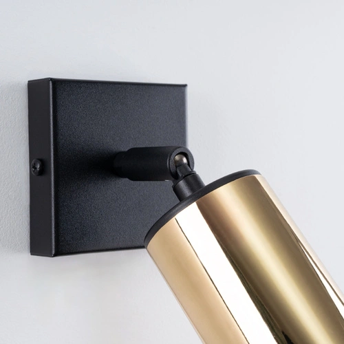 Nástěnné svítidlo WINX moderní černé zlaté ocelové do obýváku a ložnice SOLLUX LIGHTING