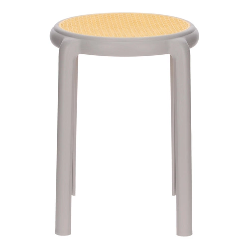 Šedá skandinávská stolička Zula do kuchyně a koupelny, stohovatelný polypropylen Intesi